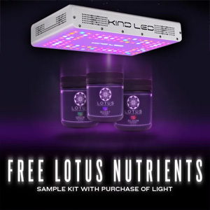 FREE Lotus Nutrients Sample Kit  - Kind LED Grow Lights Discount Code