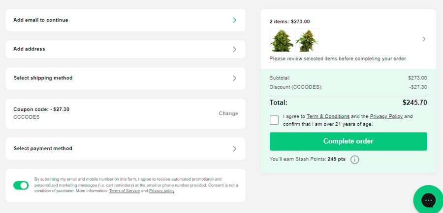 How to use Homegrown Cannabis Co coupon codes