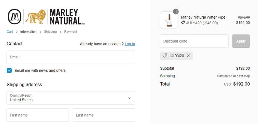 How to use Marley Natural Shop coupon codes