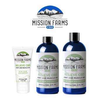 Relieve CBD Gel - BOGOF - Mission Farms CBD Promo Code